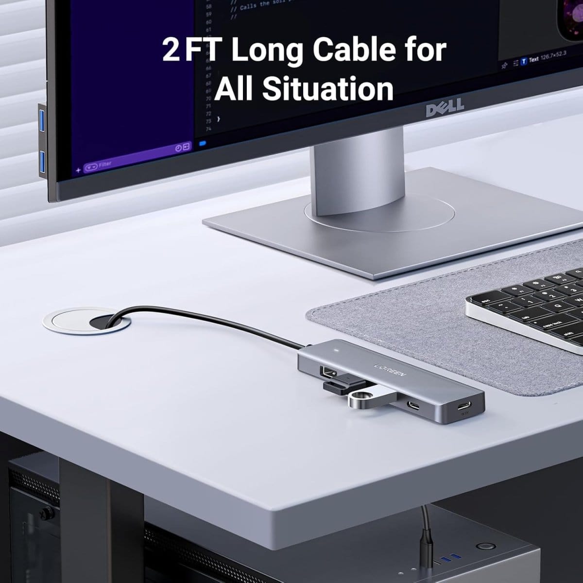 UGREEN USB Hub 4 Ports USB to USB C & 3 USB A Multiport Adapter / 15920 - متجر نصر