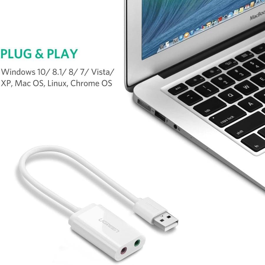 UGREEN USB to 3.5mm Headphone Audio Adapter / US205 - متجر نصر