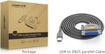 UGREEN Accessories UGREEN USB to DB25 Parallel Printer Cable 2m - 20224