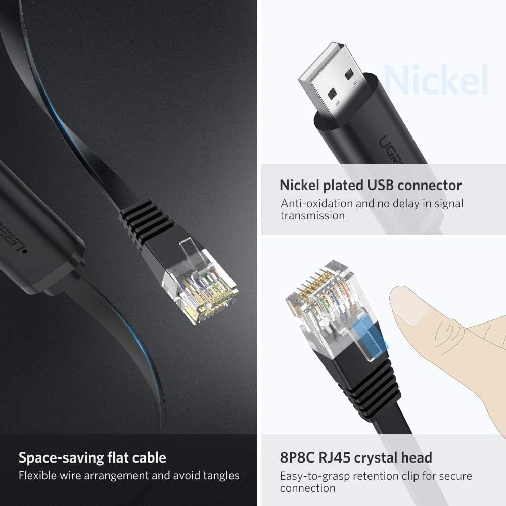 UGREEN USB to RJ45 Console Cable (1.5m-3m) - CM204 - متجر نصر