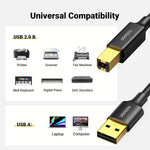 UGREEN Accessories Ugreen USB Type B printer cable (male) - USB 2.0 (male) 480 Mbps black / US135