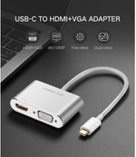 UGREEN Accessories UGREEN USB Type C to HDMI + VGA Converter (White) | 30843