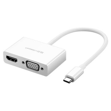 UGREEN Accessories UGREEN USB Type C to HDMI + VGA Converter (White) | 30843