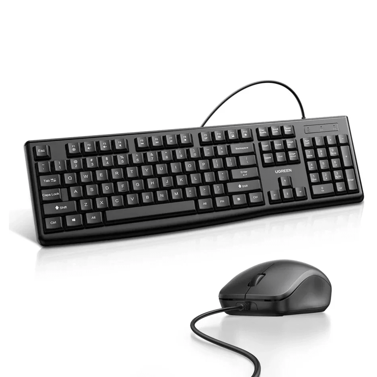 UGREEN USB Wired Keyboard & Mouse Combo – Black - MK330 /55915 - متجر نصر
