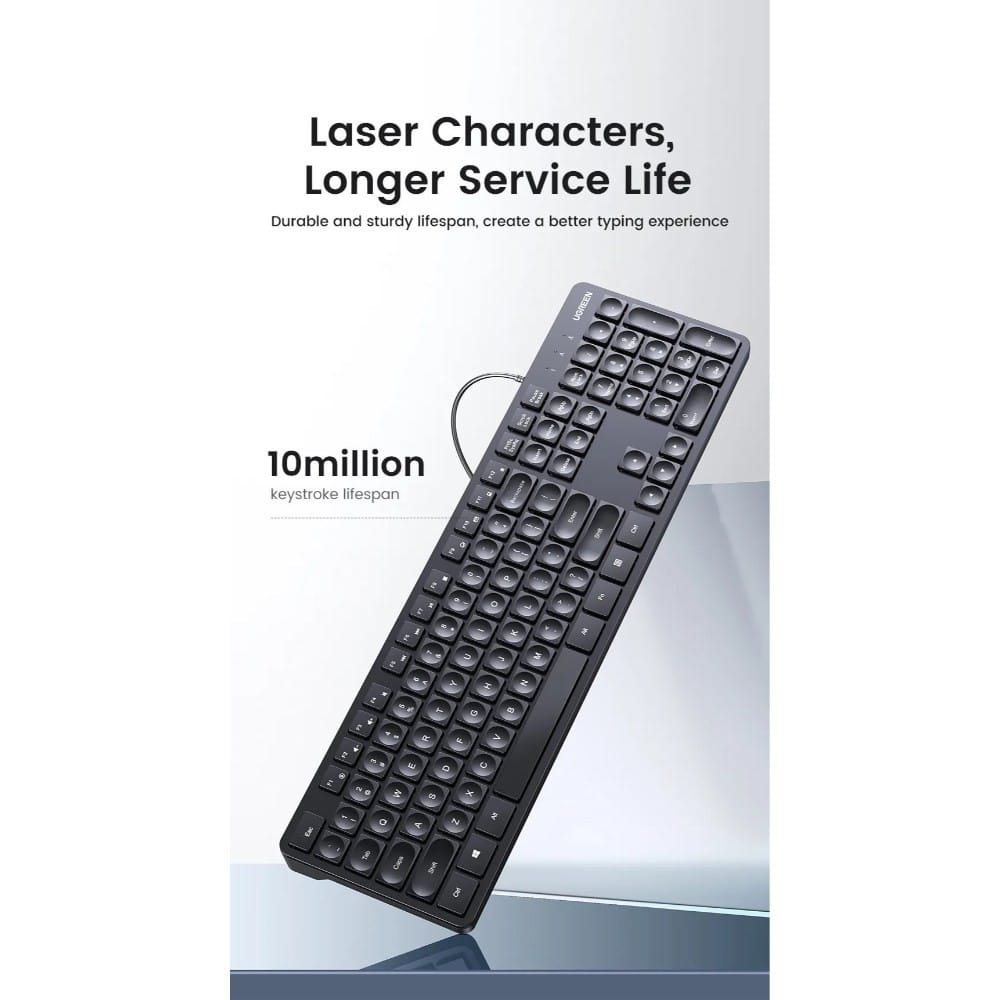 UGREEN USB Wired Keyboard wired - Chocolate Membrane keyboard / 90875 - متجر نصر