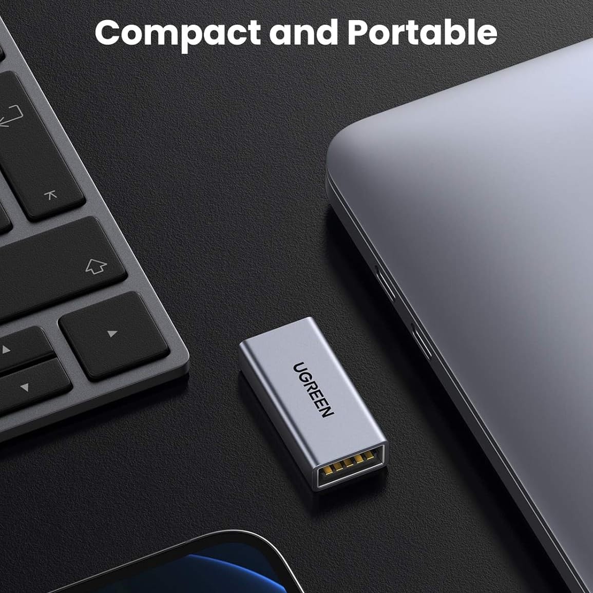 UGREEN USB3.0 A/F to A/F Adapter Aluminum Case | 20119 - متجر نصر