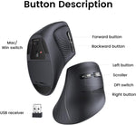UGREEN Accessories UGREEN Vertical Mouse Wireless (Bluetooth 5.0+2.4G) / MU008