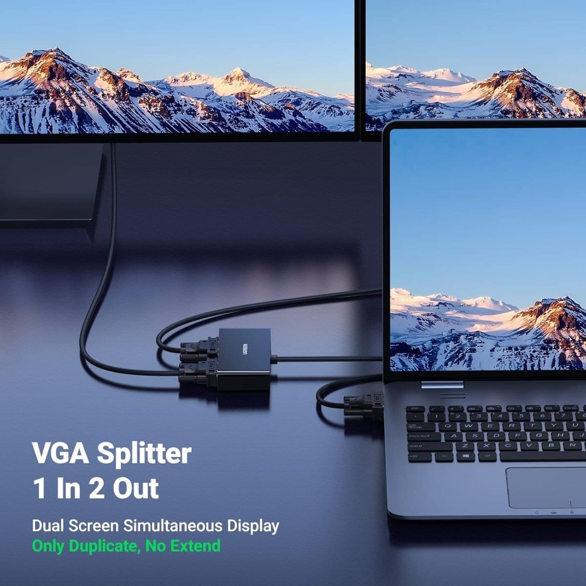 UGREEN VGA Male 2 Female Video Splitter Cable / 20918 - متجر نصر