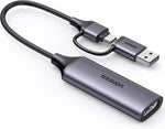 UGREEN Accessories Gray #25854 UGREEN-C HDMI Video Capture Card 1080P 60Hz with USB-C and USB-A 2-in-1 Plug Gray | CM716