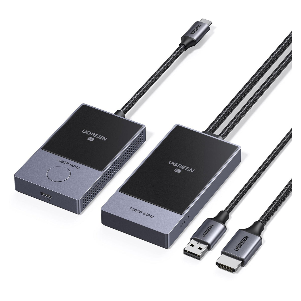 UGREEN-C Wireless HDMI Transmitter and Receiver 30m 1080P@60Hz, USB-C to HDMI 5GHz with PD 60W | CM737 - متجر نصر