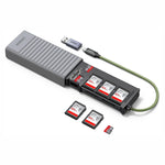 UGREEN Multi-function Card Reader Case USB-C & USB-A 5Gbps with 11-Card Storage Space Gray | CM856