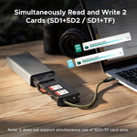 UGREEN Multi-function Card Reader Case USB-C & USB-A 5Gbps with 11-Card Storage Space Gray | CM856
