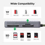 UGREEN USB-C SD Card Reader 170MB/s with 4-Card Storage, 2×SD + 1×TF Slots Gray | CM868