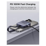 UGREEN Magnetic 3-in-1 USB-C SD 4.0 Card Reader 312MB/s with 100W PD Charging Space Gray | CM898