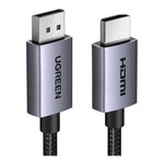 UGREEN DisplayPort to HDMI Cable 4K@30Hz Uni-Directional, Nylon Braided Black | DP125