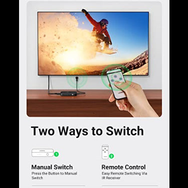 UGREEN HDMI Switch 3 IN 1 OUT HDMI Switch / 80125 متجر نصر