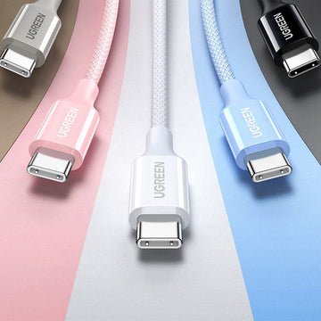 UGREEN USB-C to USB-C PD Fast Charging Braided Cable 5A Max /Multicolor/ L502 متجر نصر