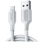 UGREEN Mobile Phone Accessories 1 Meter UGREEN USB-A to Lightning Charging Cable, Silver (1m - 2m) | 60163-60161