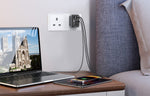 UGREEN Mobile Phone Accessories 15261 / UGREEN - Outlet Extender Converter (1 AC Outlets+ 30W 2A1C) UK Socket and EU Plug