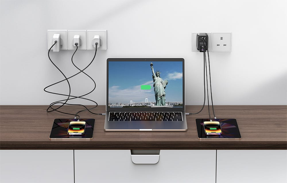 15261 / UGREEN - Outlet Extender Converter (1 AC Outlets+ 30W 2A1C) UK Socket and EU Plug - متجر نصر