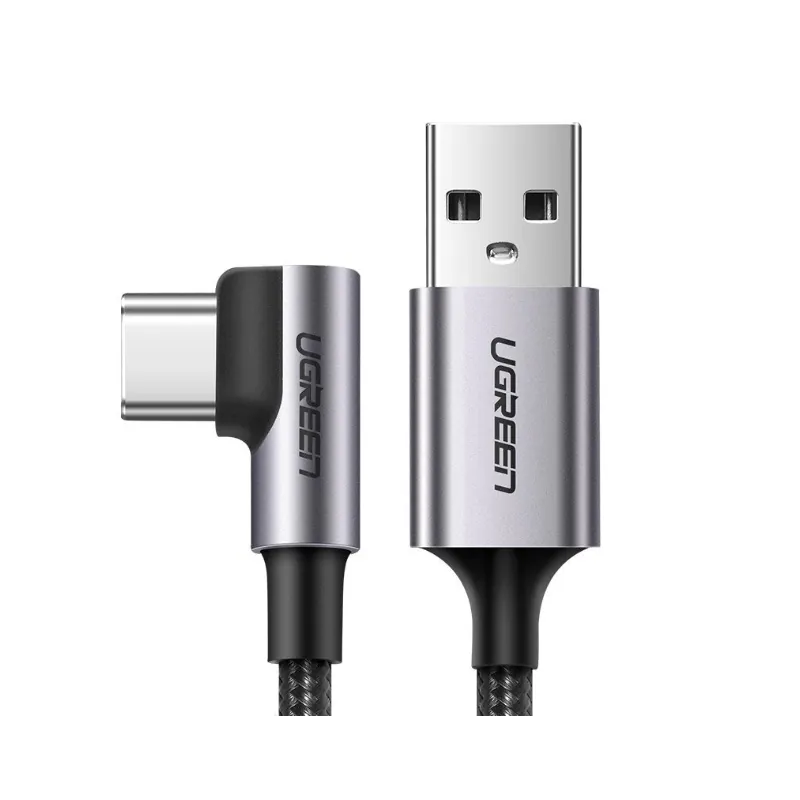 UGREEN Angled USB-C Male To USB2.0 A Male 3A Data Cable(90°Angle) (Black)| US284 - متجر نصر