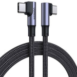 UGREEN Mobile Phone Accessories 1Meter #70696 UGREEN Right Angle USB-C 2.0 Male To Angled USB-C 2.0 Male 5A Data Cable | US335