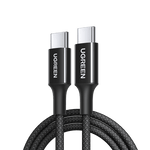 UGREEN Mobile Phone Accessories 1Meter Black #65249 UGREEN USB-C to USB-C PD Fast Charging Braided Cable 5A Max /Multicolor/ L502