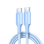 UGREEN Mobile Phone Accessories 1Meter Blue #65253 UGREEN USB-C to USB-C PD Fast Charging Braided Cable 5A Max /Multicolor/ L502