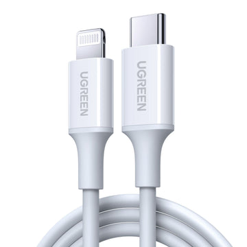 UGREEN Mobile Phone Accessories 1Meter UGREEN Lightning To Type-C 2.0 Male Charging Cable (White) / 10493-60749
