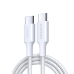UGREEN Mobile Phone Accessories 1Meter White #35220 UGREEN USB-C to USB-C PD Fast Charging Braided Cable 5A Max /Multicolor/ L502