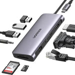 UGREEN Mobile Phone Accessories 80133 | UGREEN  10 in 1 Multifunction Adapter (Space Gray)