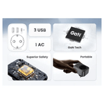 UGREEN Mobile Phone Accessories 90613 | UGREEN Nexode | 4-in-1 Multiple Socket