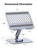 UGREEN Mobile Phone Accessories 90849 / Ugreen Swivel & Full Angle Hover Adjustable & Foldable Laptop Stand horizontal rotation 360 (201mm) Up To 17.3"  (Silver)