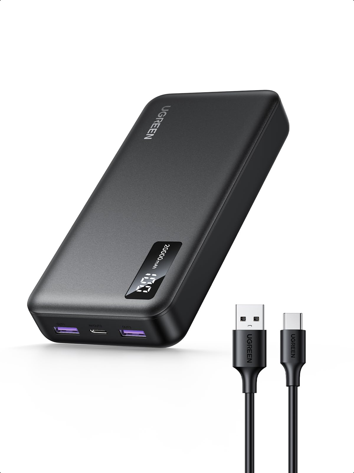 UGREEN-C Power Bank 20000mAh 22.5W Two-way Fast Charging with Digital Display Black | PB312 - Acc - متجر نصر
