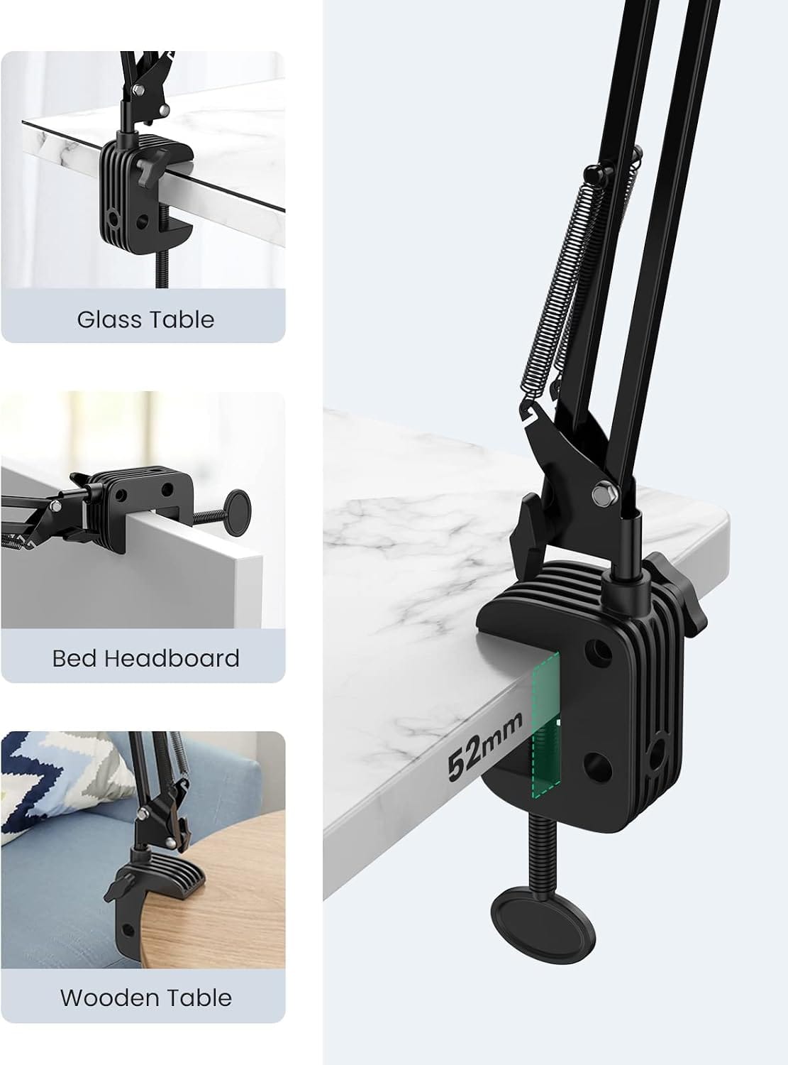 UGREEN-C Tablet and Phone Holder with Folding Long Arm and Desk Clamp Black | LP142 - Acc - متجر نصر
