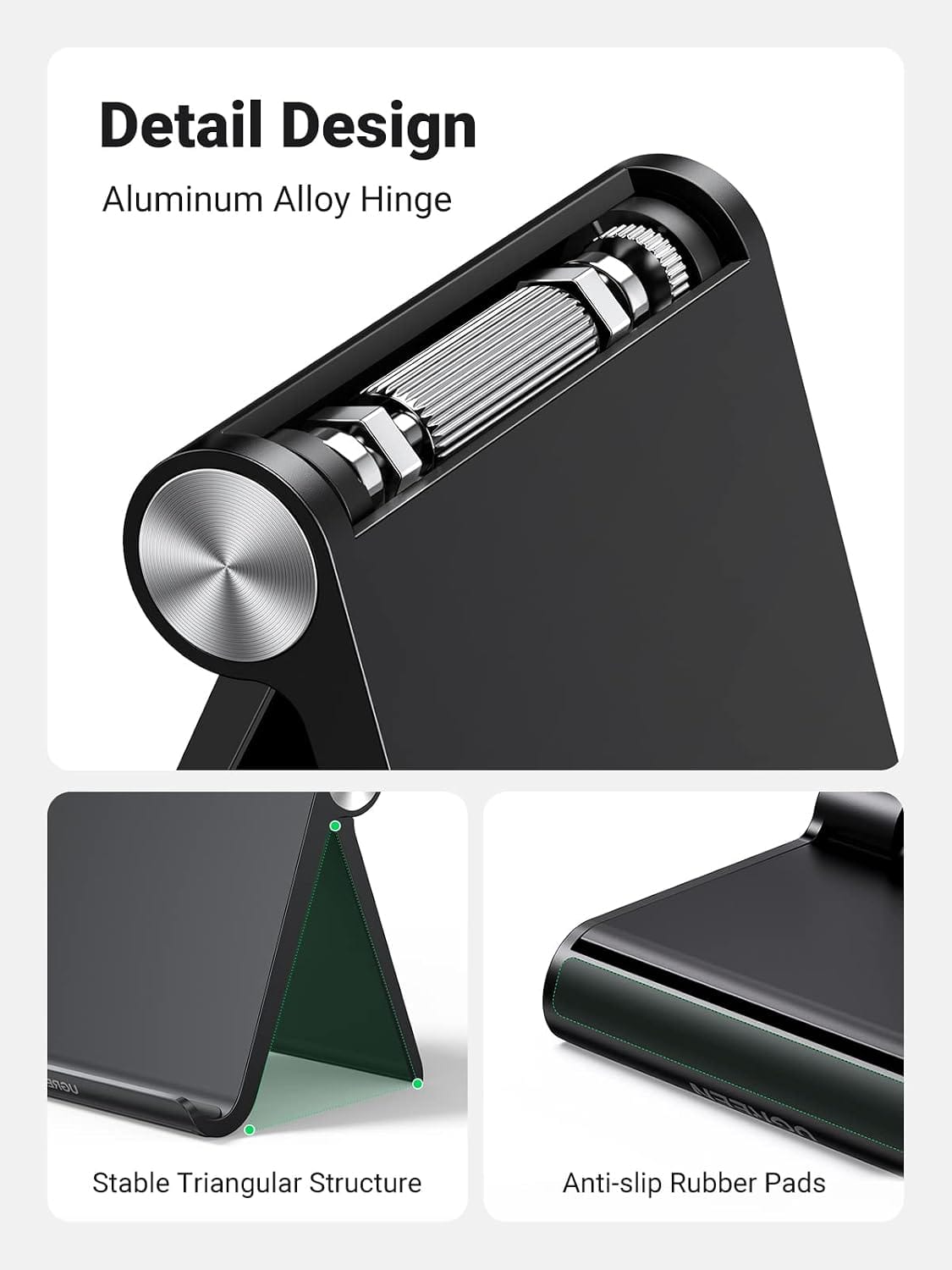 UGREEN-C Multi-Angle Foldable Tablet and Phone Stand Black | LP115 - Acc - متجر نصر