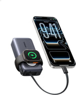 UGREEN Mobile Phone Accessories Gray #55434B UGREEN-C Power Bank 10000mAh 30W with Magnetic Apple Watch Charger and Built-in USB-C Cable Gray | PB527 - Acc