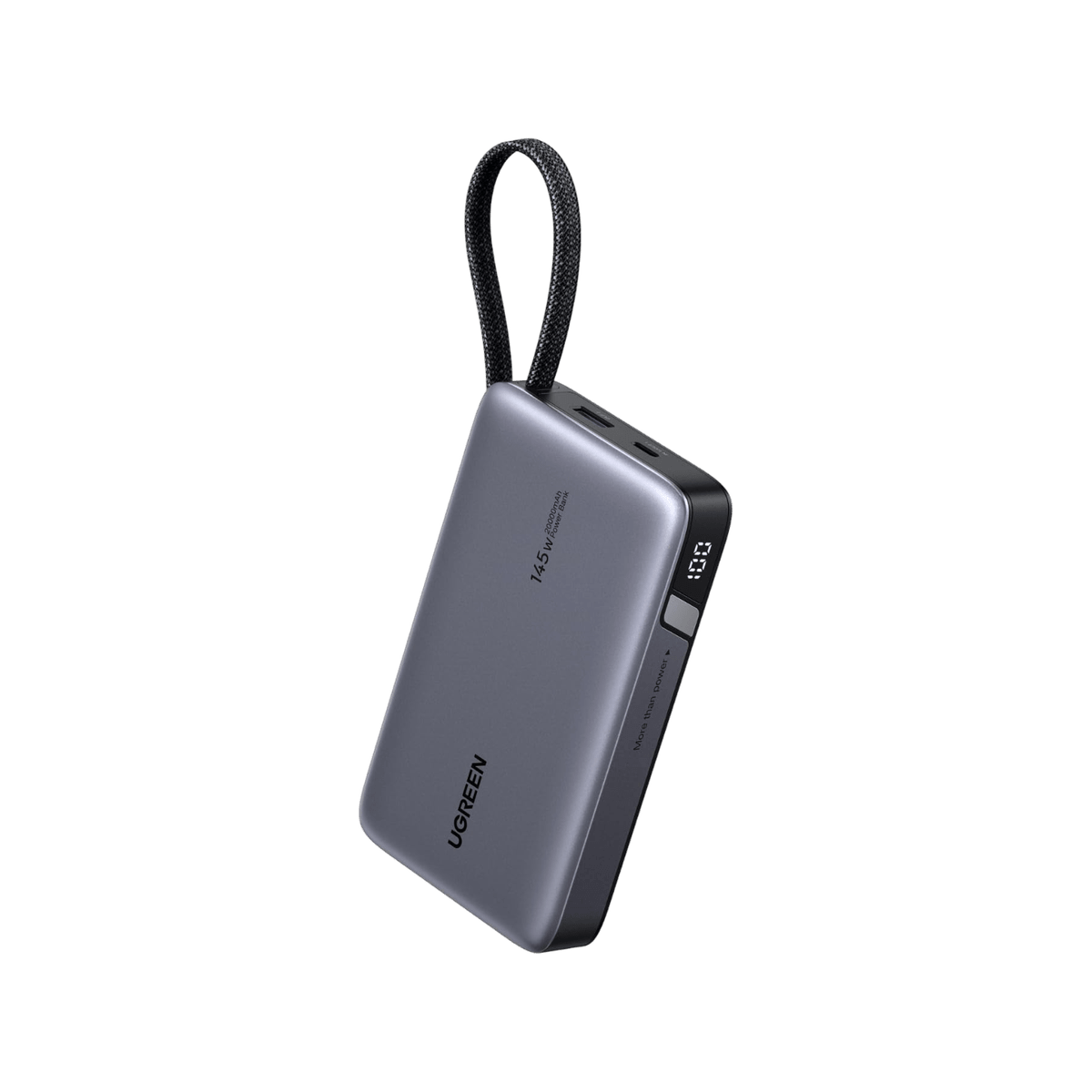 UGREEN-C Nexode Power Bank 20000mAh 145W with Built-in USB-C Cable Gray | PB551 - Acc - متجر نصر