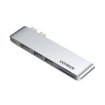 UGREEN Mobile Phone Accessories Gray #80856 UGREEN-C 6-in-2 USB-C Hub for MacBook Air & Pro with Thunderbolt 3 100W, 4K HDMI and SD/microSD Gray | CM380 - Acc