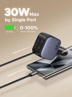UGREEN Mobile Phone Accessories Space Gray #55212B UGREEN-C Nexode Car Charger 60W with Retractable USB-C Cable Space Gray | EC602 - Acc