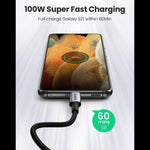 UGREEN Mobile Phone Accessories UGREEN 100W Right Angle USB C to USB C Fast Charging Cable / US334