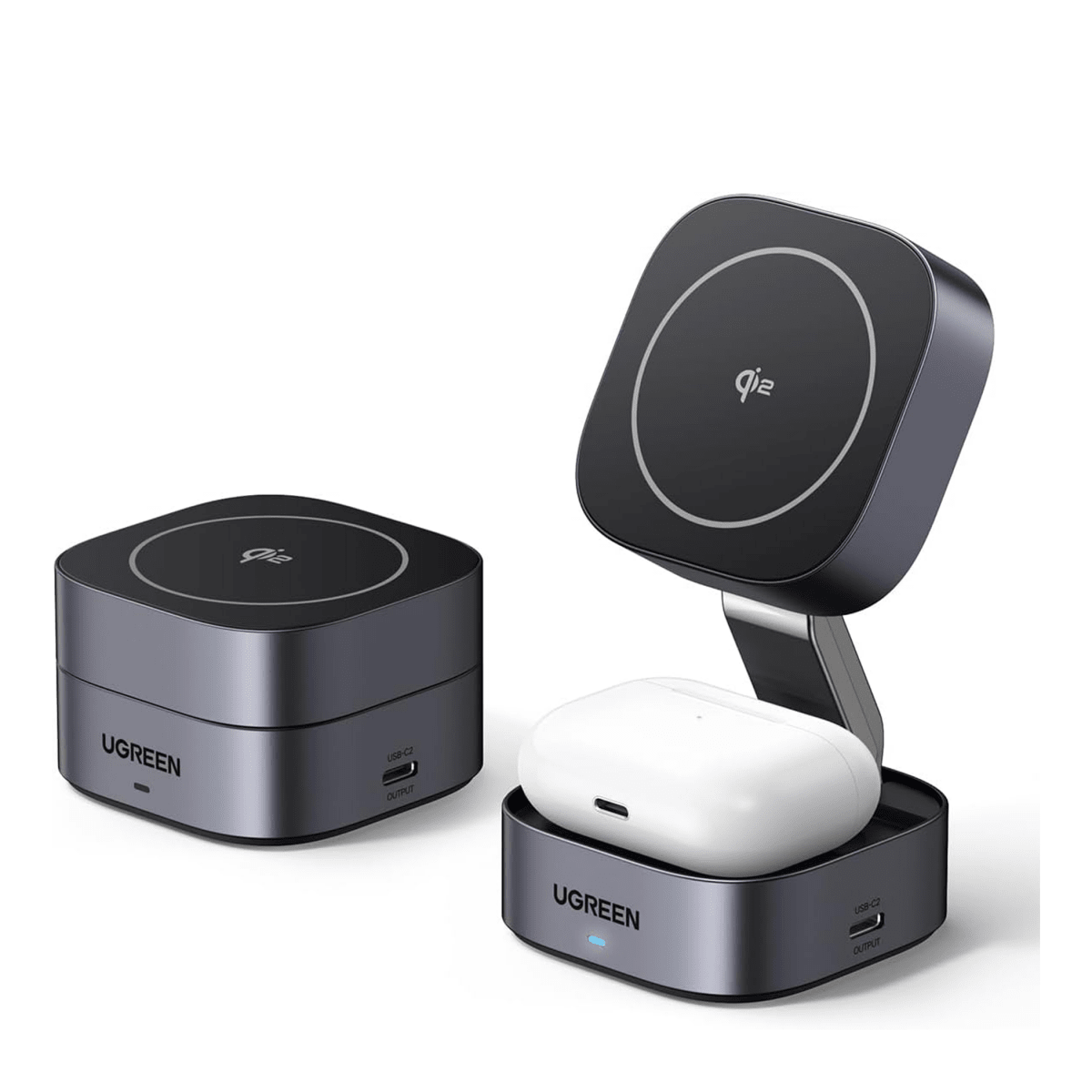 UGREEN 2-in-1 Qi2 Magnetic Foldable Fast Charging Station | 35316 - متجر نصر