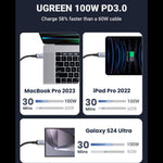 UGREEN Mobile Phone Accessories UGREEN 2-in-1 Universal 100W PD Fast Charging Cable (1.5 Meter) /35087