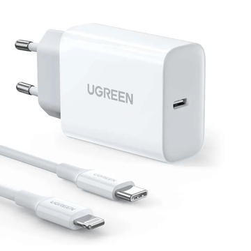 UGREEN Mobile Phone Accessories UGREEN 20W PD Fast Charger with 1M  USB-C to Lightning Cable (White) | 50698