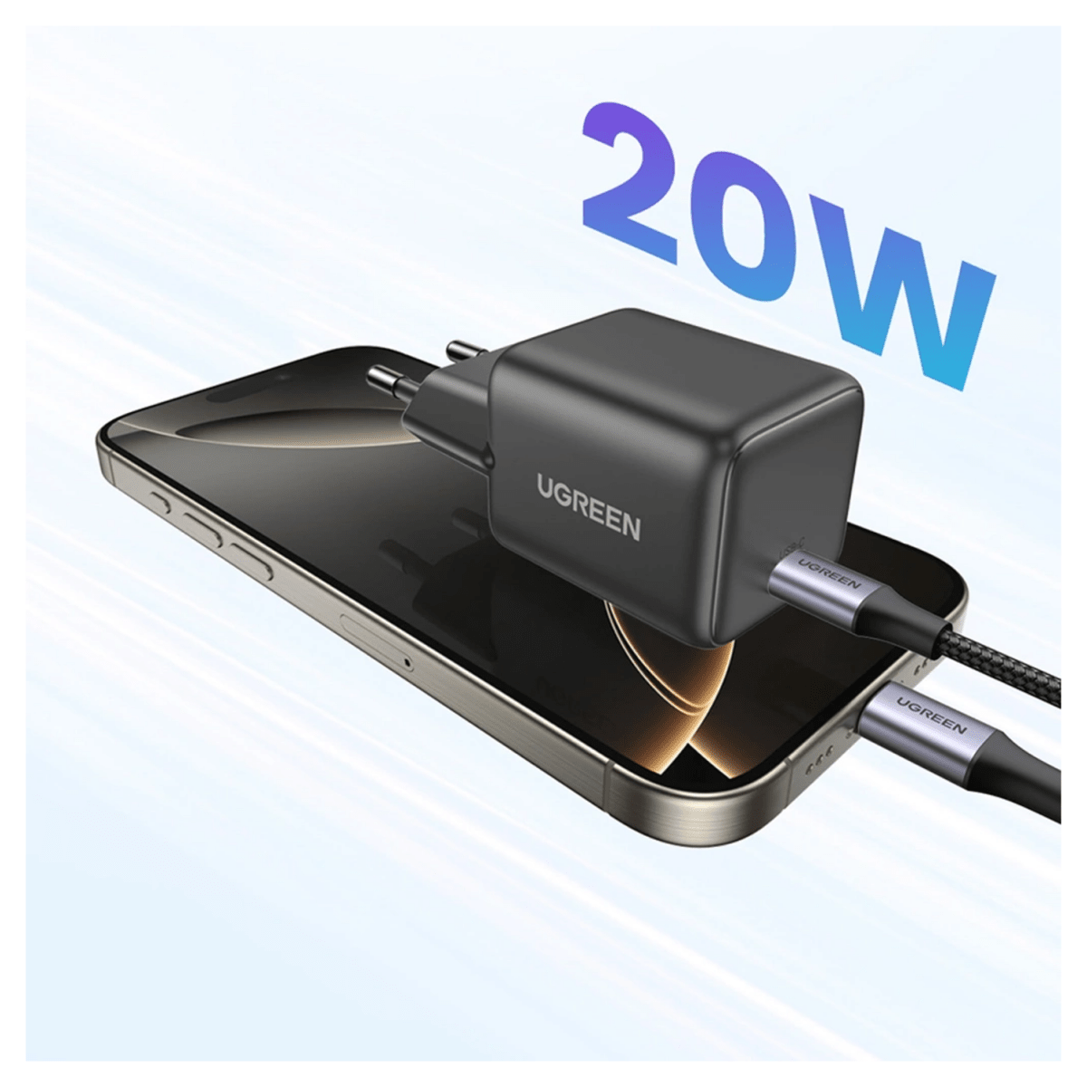 UGREEN 20W USB-C GaN Fast Charger EU /X512 - متجر نصر