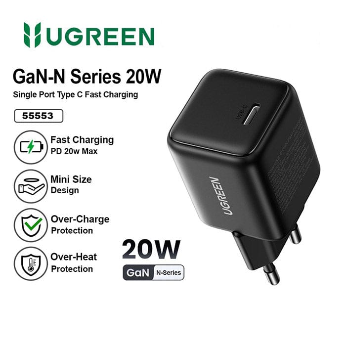 UGREEN 20W USB-C GaN Fast Charger EU /X512 - متجر نصر