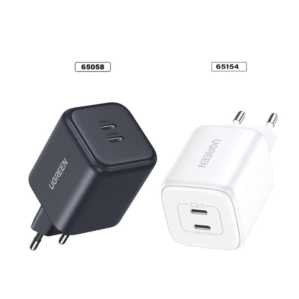 شاحن UGREEN سريع بتقنية GaN ثنائي المنافذ USB-C بقدرة 45 واط، متعدد الألوان (الاتحاد الأوروبي) / X526 - متجر نصر