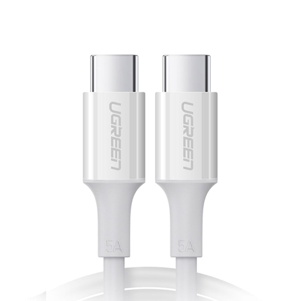 UGREEN 5A USB-C 2.0 To TYPE-C, Male To Male Data Cable 5A (Black-White) | US300 - متجر نصر