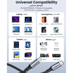 UGREEN Mobile Phone Accessories UGREEN Braided 100W Power Delivery PD Super Fast Charge Cable USB C to Type-C | 2M | 70429