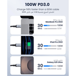 UGREEN Mobile Phone Accessories UGREEN Braided 100W Power Delivery PD Super Fast Charge Cable USB C to Type-C | 2M | 70429